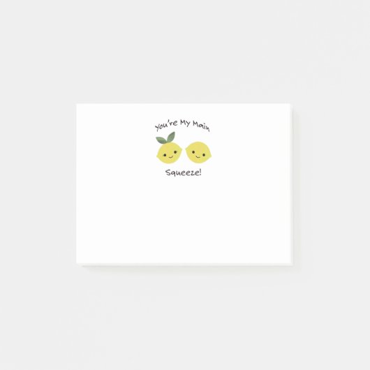 Du bist meine Haupt-Squeeze-Zitrone Post-it Klebezettel (Vorderseite)