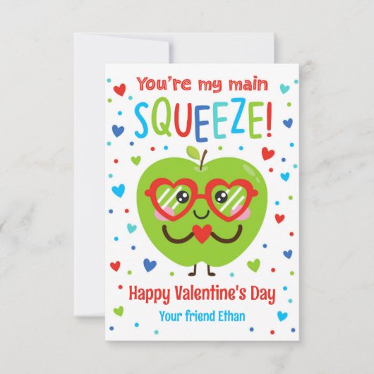 Du bist meine Hauptqueeze-Valentine-Klassenkarte Einladung (Vorderseite)