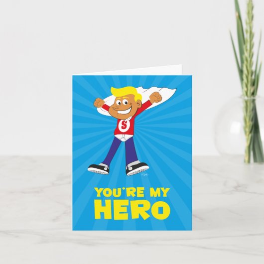 Du bist meine Heldenkarte Karte (Vorderseite)