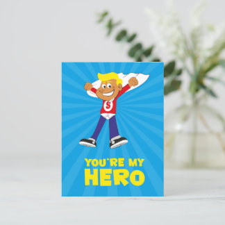 Du bist meine Heldenkarte Postkarte