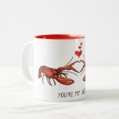 Du bist meine Hummer-Liebe Romance VDay Red Tasse (Vorderseite Links)