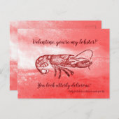 Du bist meine Hummerfreudlichkeit Valentine Feiertagspostkarte (Vorne/Hinten)