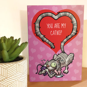 Du bist meine Katzenminze Lustiger Valentinskatze  Karte