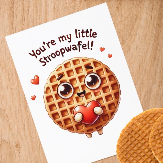 Du bist meine kleine Stroopwafel-Karte Postkarte