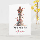 Du bist meine Königin Schach Valentinstag Karte (Gelbe Blume)