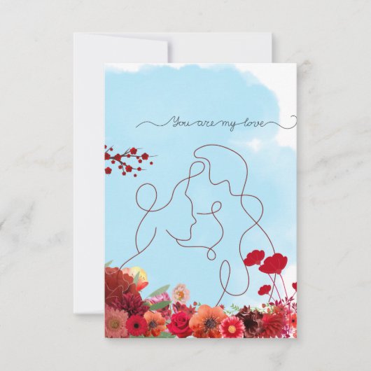 Du bist meine Liebe Dankeskarte (Vorderseite)