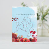 Du bist meine Liebe Dankeskarte (Stehend Vorderseite)