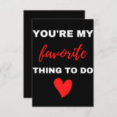 Du bist meine Lieblingsbeschäftigung Dankeskarte (Vorne/Hinten)