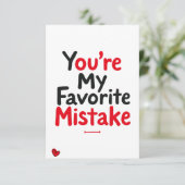 Du bist meine Lieblingskarte - Funny Liebe Karte (Stehend Vorderseite)