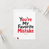 Du bist meine Lieblingskarte - Funny Liebe Karte (Vorderseite/Rückseite Beispiel)