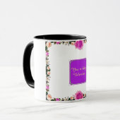 Du bist meine Lila Blume Kaffee Tasse (Vorderseite Links)