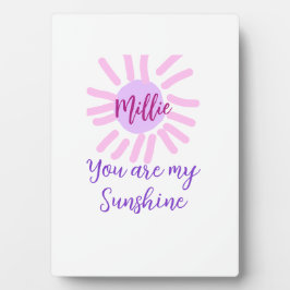 Du bist meine lila Rosa Pastellsonne. Fotoplatte