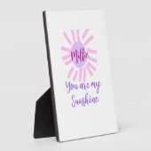 Du bist meine lila Rosa Pastellsonne. Fotoplatte (Seite)