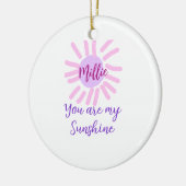 Du bist meine lila Rosa Pastellsonne. Keramik Ornament (Links)