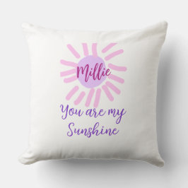Du bist meine lila Rosa Pastellsonne. Kissen