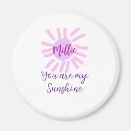 Du bist meine lila Rosa Pastellsonne. Magnet