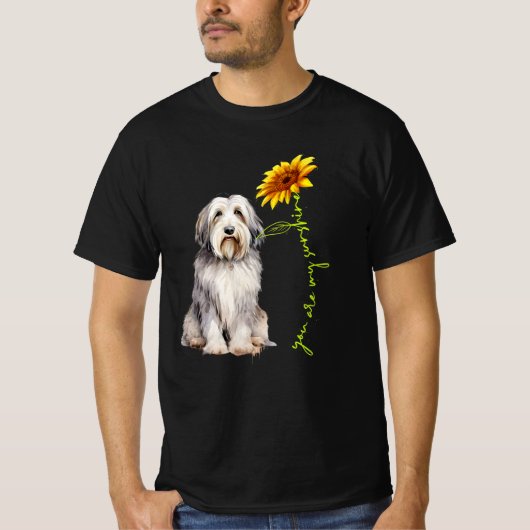 Du bist meine Niedliche, bärtige Collie T-Shirt (Vorderseite)