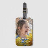 Du bist meine Niedliche gelbe Sonnenblume Gepäckanhänger (Vorderseite Vertikal)