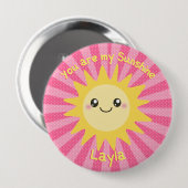 Du bist meine niedliche Sonnenschein Button (Vorne & Hinten)
