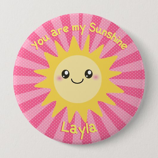 Du bist meine niedliche Sonnenschein Button (Vorderseite)