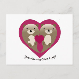 Du bist meine Otter-Hälfte Feiertagspostkarte