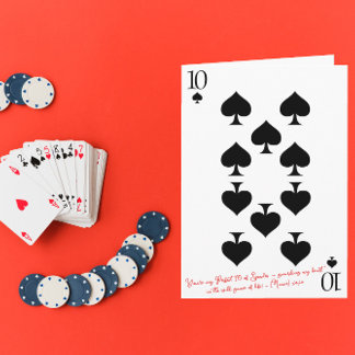 Du bist meine perfekte Zehn 10 Pik Valentinskarte Karte