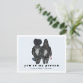 Du bist meine Person | Best Friend Birthday Postkarte (Stehend Vorderseite)