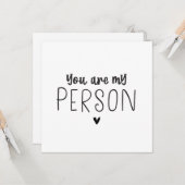 Du bist meine Person, die eine Flachkarte hat Karte (Vorderseite/Rückseite Beispiel)