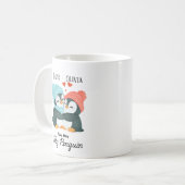 Du bist meine Pinguin - Individuelle Name Paare Kaffeetasse (Vorderseite Links)