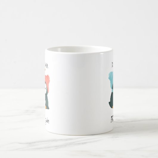 Du bist meine Pinguin - Individuelle Name Paare Kaffeetasse (Mittel)