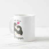 Du bist meine Pinguin - Individuelle Name Paare Kaffeetasse (Vorderseite Links)