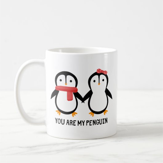 Du bist meine Pinguin-Tasse - Adortable Romantisch Kaffeetasse (Links)