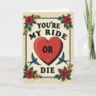 Du bist meine Ride Or Die Liebeskarte Karte