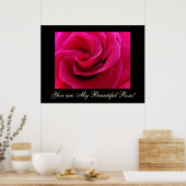 Du bist meine schöne Rose! Kunstdruckgeschenke Ger Poster (Küche)