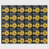 Du bist meine schwarz-gelbe Sonnenblume Geschenkpapier (Flach)