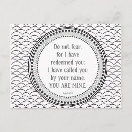 Du bist meine, schwarz-weiße Schrift Postkarte