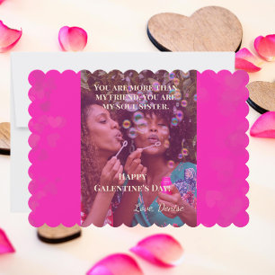 Du bist meine Seelen-Schwester Galentine's Day Fot Feiertagskarte