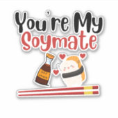 Du bist meine Soja-, Soja- und Sushi-Paare. Aufkleber (Vorderseite)