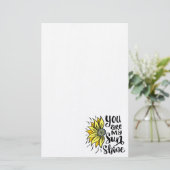 Du bist meine Sonnenblume Briefpapier (Stehend Vorderseite)