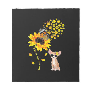 Du bist meine Sonnenblume Chihuahua Männer Frauen Notizblock