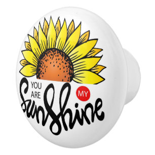 Du bist meine Sonnenblume Keramikknauf
