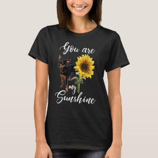 Du bist meine Sonnenblume Min Button Mama T-Shirt