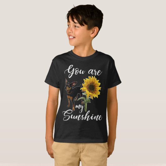 Du bist meine Sonnenblume Min Button Mama T-Shirt (Vorne ganz)