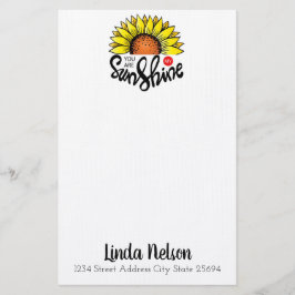 Du bist meine Sonnenblume Personalisiert Briefpapier