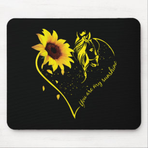 Du bist meine Sonnenblume und mein Pferd Mousepad