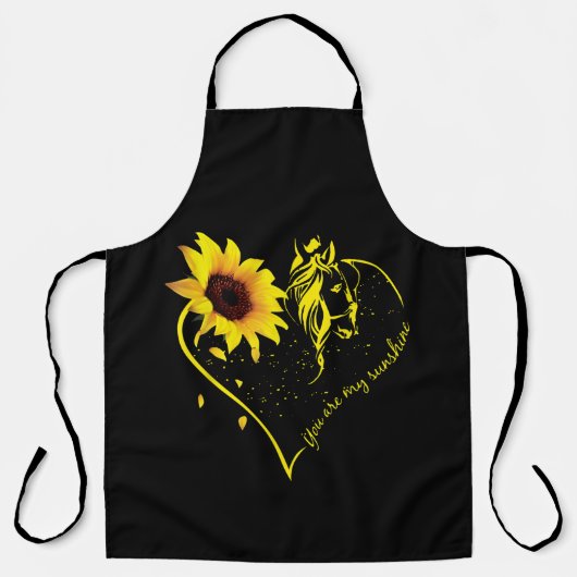 Du bist meine Sonnenblume und mein Pferd Schürze (Vorderseite)