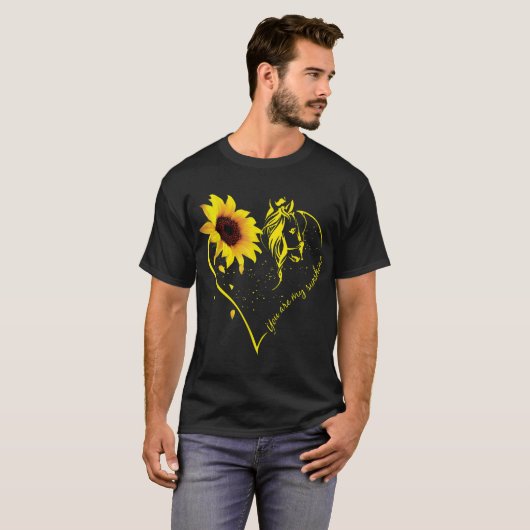 Du bist meine Sonnenblume und mein Pferd T-Shirt (Vorne ganz)