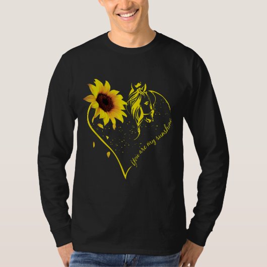 Du bist meine Sonnenblume und mein Pferd T-Shirt (Vorderseite)