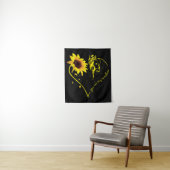 Du bist meine Sonnenblume und mein Pferd Wandteppich (Beispiel)