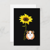 Du bist meine Sonnenblumen-Guinea Mama Dankeskarte (Vorne/Hinten)